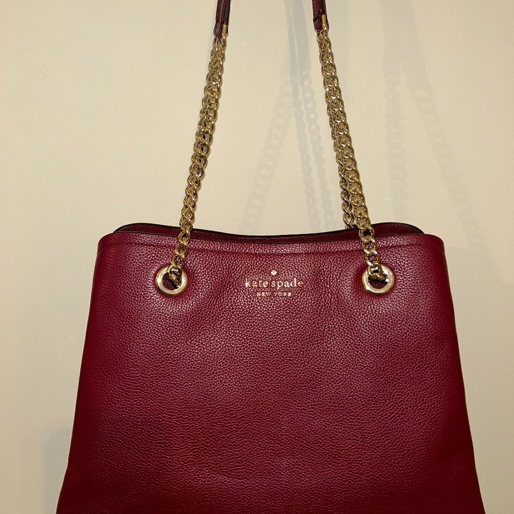 Kate Spade Jordyn Medium Chain Handle Tote - Blackberry Preserves